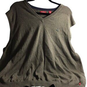 Izod Vest Sweater Grandpa Tan Size XXL/TTG/XXG